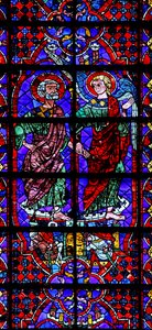 St. Peter - von einem Engel aus dem Gefängnis geführt (Buntglas)